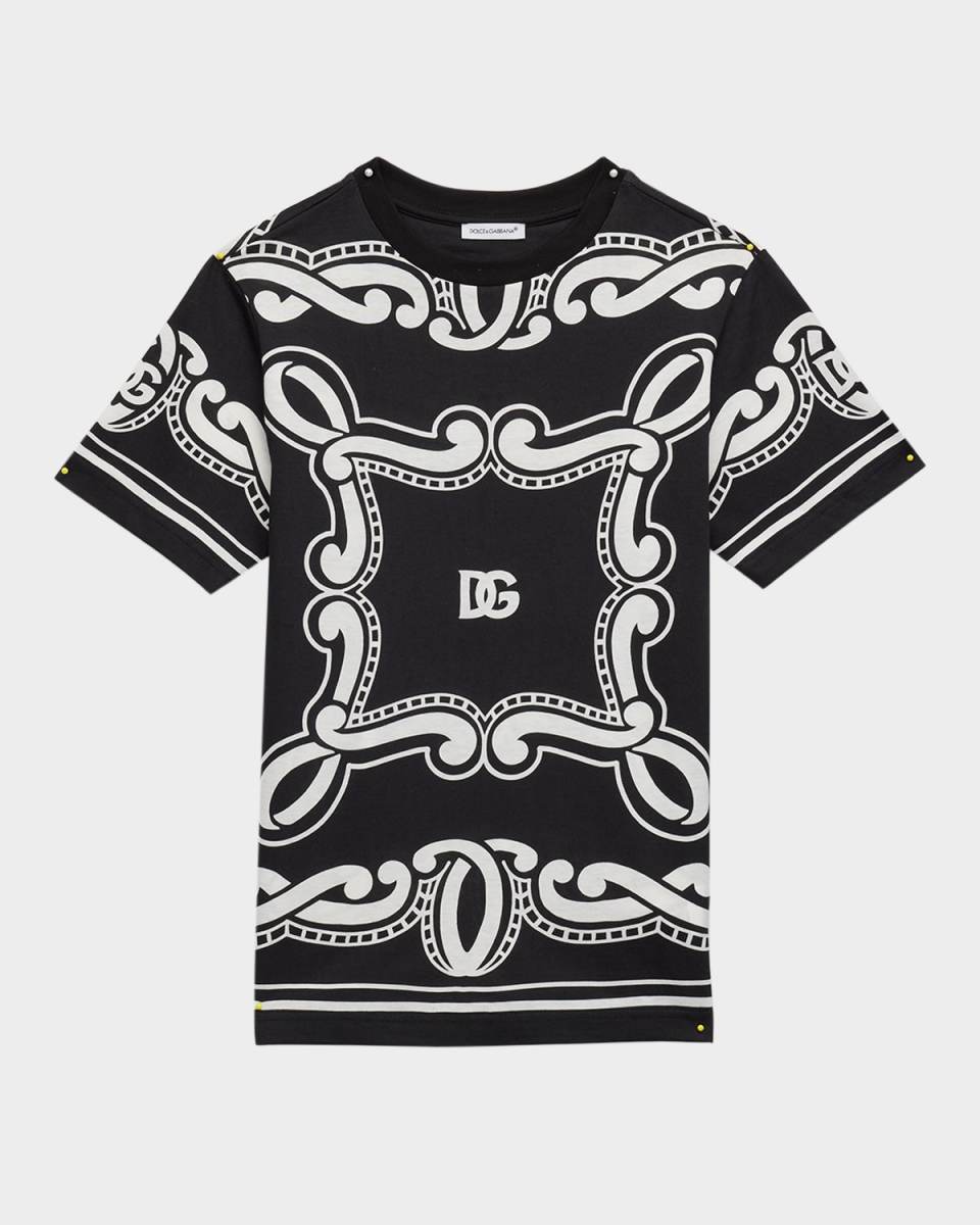 Boy's Bandana-Print Short-Sleeve T-Shirt, Size 4-